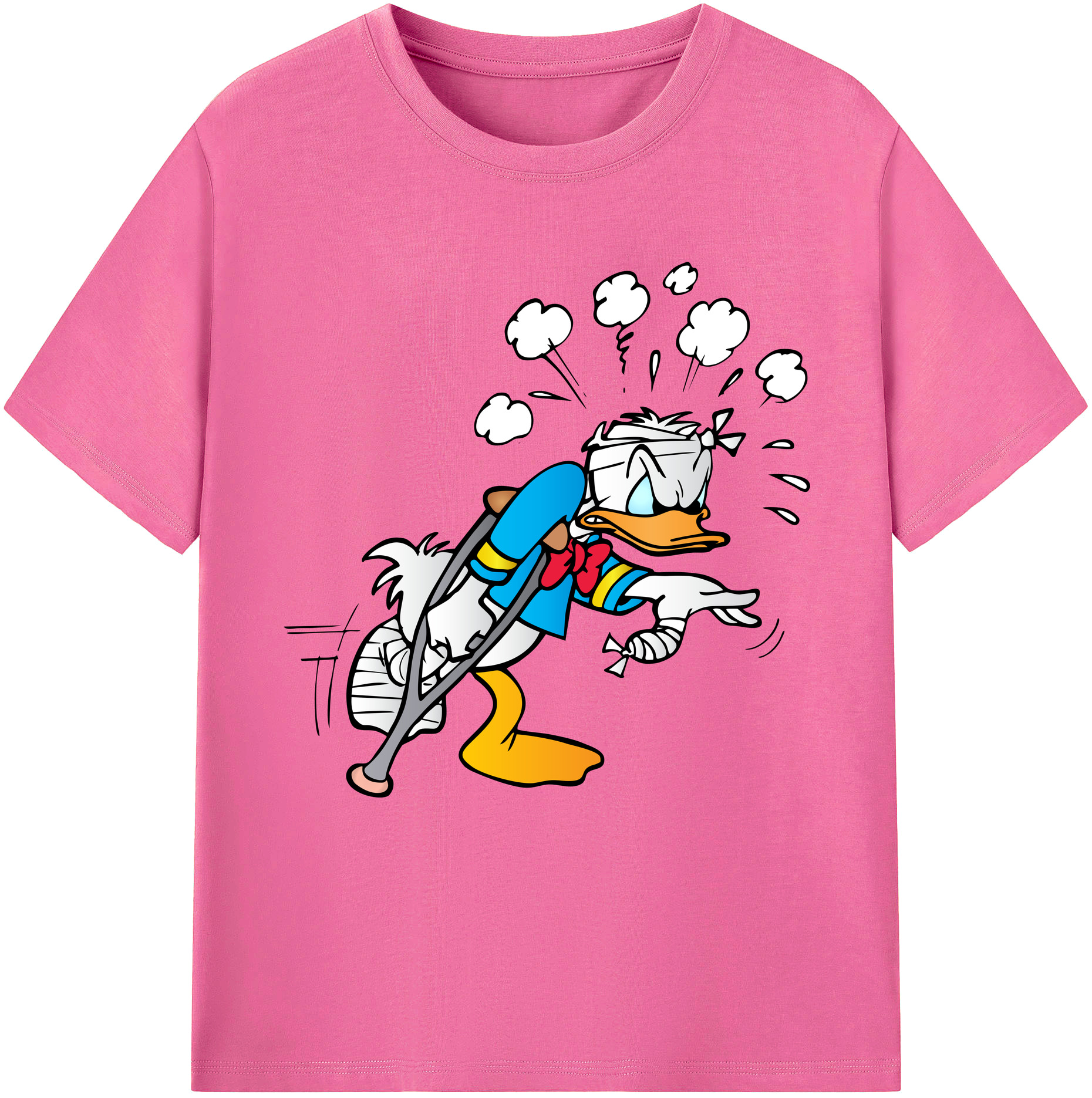 （画像用） ミッキーマウス Mickey Mouse レディースカジュアルプリントTシャツ（綿100％）